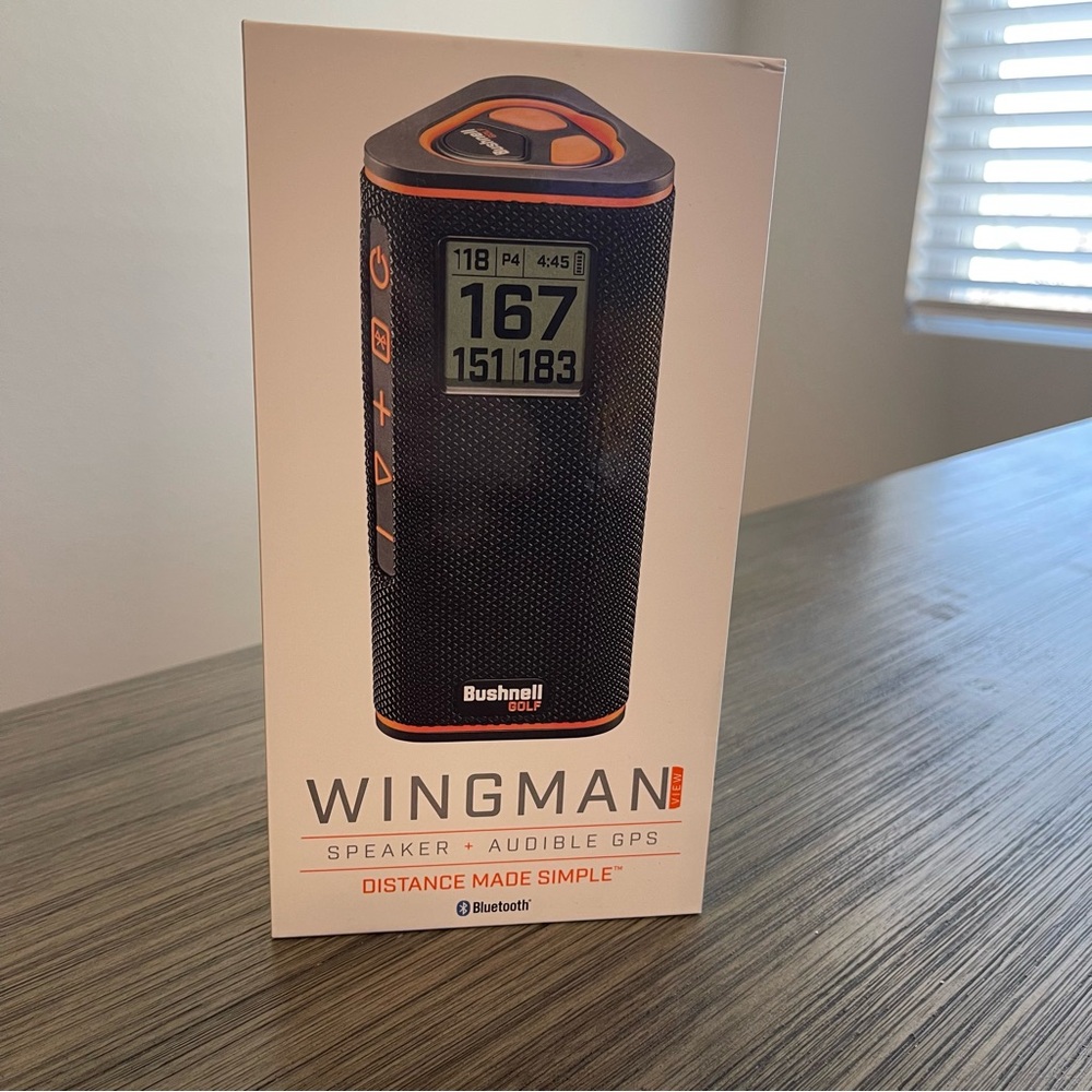 NEW Bushnell wingman view golf range finder & speaker